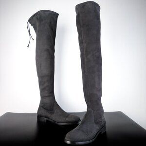 Size 10 Stuart Weitzman Over-The-Knee Boots Suede Slate Gray MAKE AN OFFER!